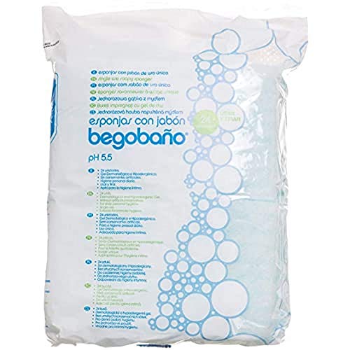 Begobaño Esponja Jabonosa De Un Solo Uso En Bolsa De Esponjas., Estándar, 24 Unidad, 06 kilograms, 24 unidad, 1